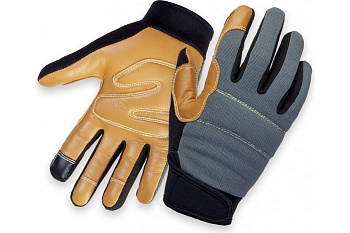 Перчатки защитные антивибрационные кожаные Jeta Safetyдля работы с инструментом Omega 
