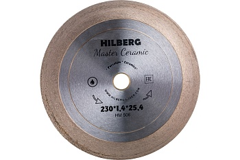 Диск алмазный 230х25.4х1.4 по керамограниту Master Ceramic кромка 25мм //HILBERG