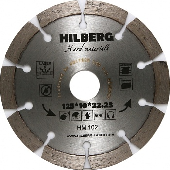 Диск алм. 125х22.2х2.0 СЕГМ арм. бетон, Hard Materials //HILBERG