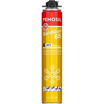 Пена монтажная профессиональная зимняя (-18С) Penosil Gold Gun 65л 875 мл