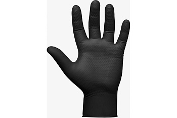 Перчатки нитриловые нескользящие черные, размер XL, длина 240мм (25 пар в уп., цена за 1 пару)