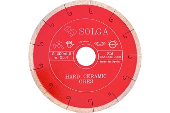 Диск алмазный 200x25.4x1.6 по керамограниту Hard Ceramics //SOLGA